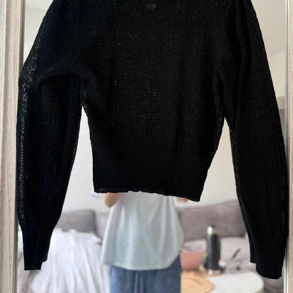 Zara Top Lace Long Sleeve Blouse - Picture 2 of 8